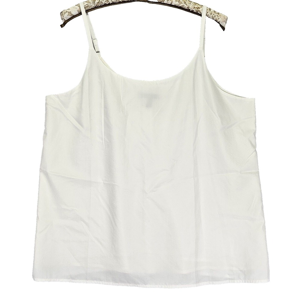 Eileen Fisher Strappy Top Adjustable Straps Women's Sz L Ivory Layer Minimalist